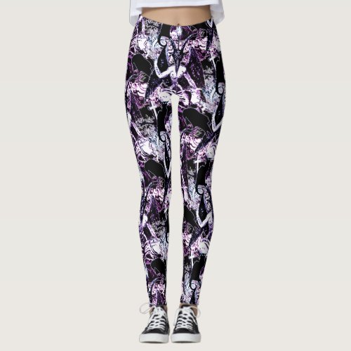 Baphomet Satanic Gothic Devil Leggings