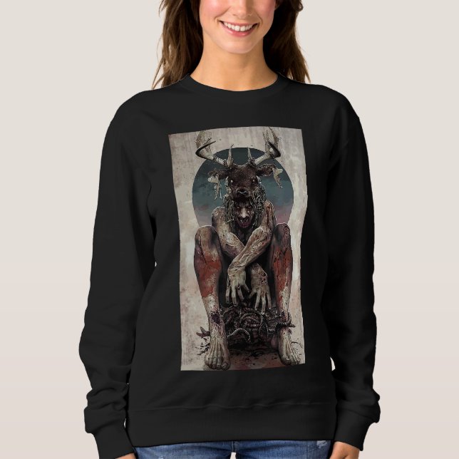 Baphomet Satanist Goat Satanic Dark Evil 666 Sweatshirt (Front)