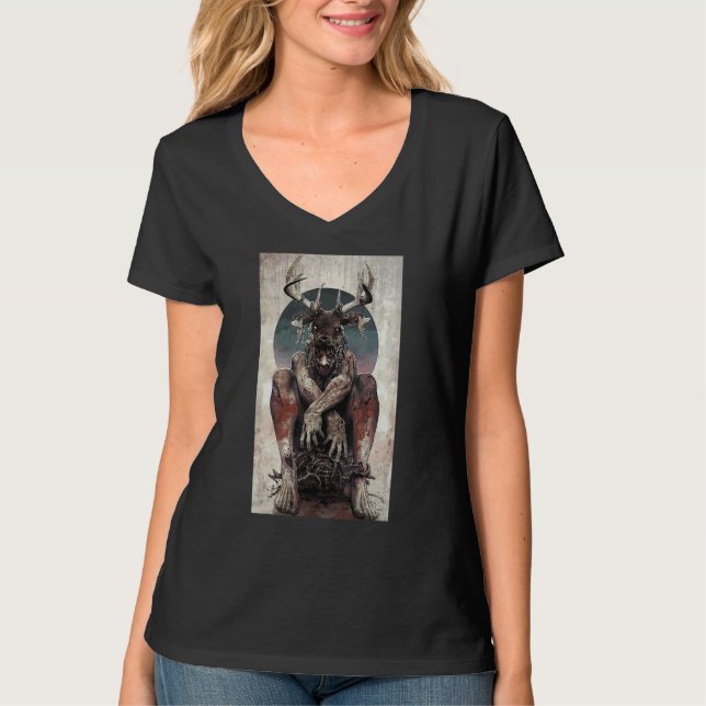 Baphomet Satanist Goat Satanic Dark Evil 666 T-Shirt (Front)