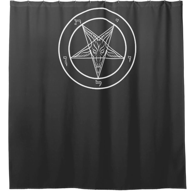 Baphomet Sigil CoS 6' Ritual Chamber Drape or Shower Curtain (Front)