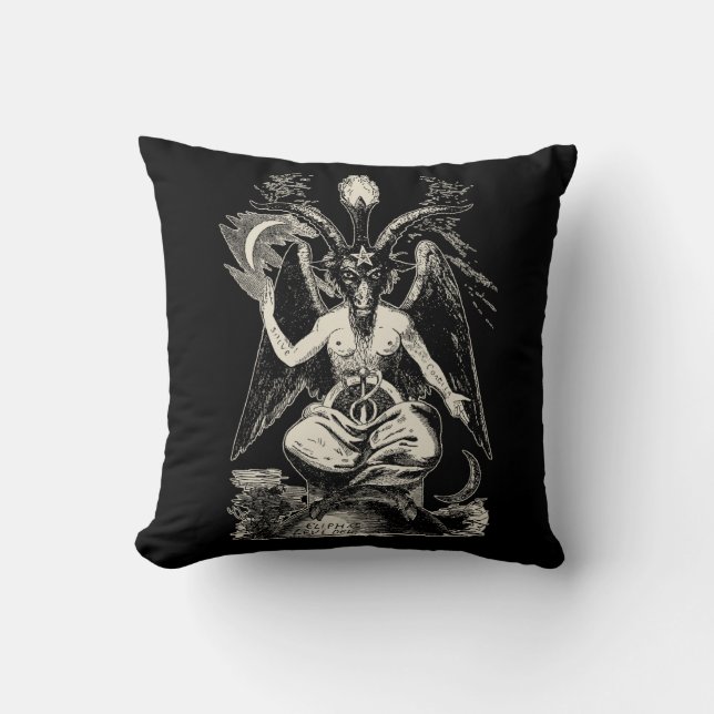 Baphomet Throw Pillow (Front)