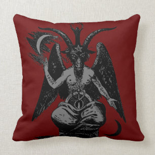 baphomet throw pillow