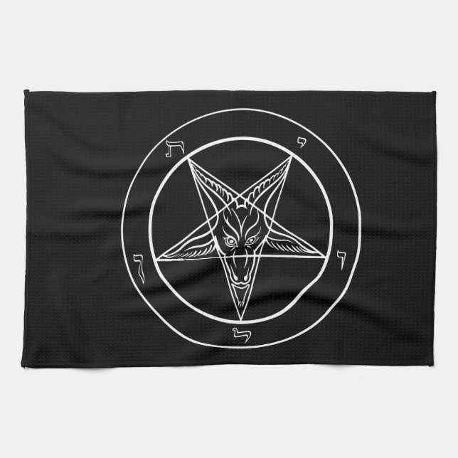 Baphomet Towel for Gym, Golf or Kitchen (Horizontal)