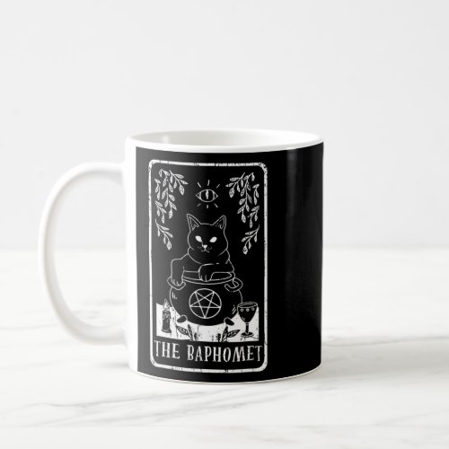 Baphomet Witch Cat Arot Card Pagan Goblincore Goth Coffee Mug