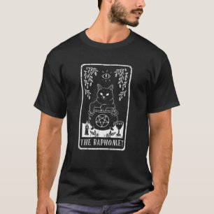 Baphomet Witch Cat Arot Card Pagan Goblincore Goth T-Shirt