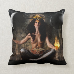 Baphomet Witch Goddess Throw Pillow