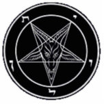 Baphomet With Black Goat Star Cutout<br><div class="desc">Baphomet With Black Goat Star Satanic Photo Sculpture</div>
