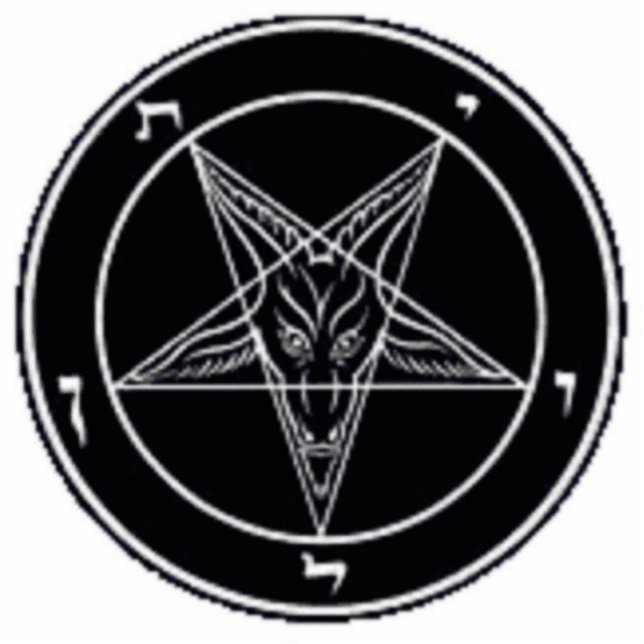 Baphomet With Black Goat Star Cutout (Front)