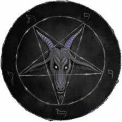 Baphomet With Gray Goat Star Cutout