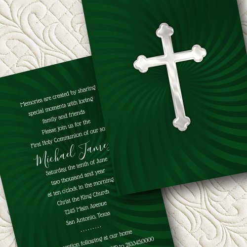 Baptism 1st Communion Confirmation Emerald Pearl