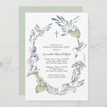 Baptism And Birthday Party Invitation by VGInvites at Zazzle
