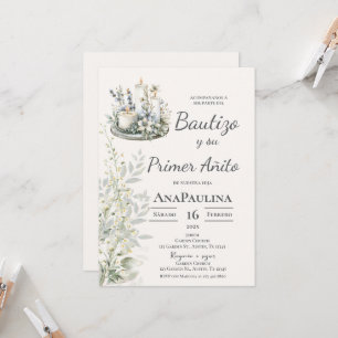 Baptism and first year invitation in Spanish