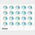 Baptism Angel Boy Classic Round Sticker | Zazzle