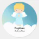 Baptism Angel Boy Classic Round Sticker | Zazzle