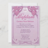 Baptism | Angel Monogram Invitation