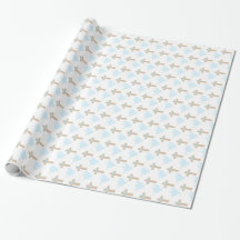 Baptism Baby Boy Blue Wrapping Paper