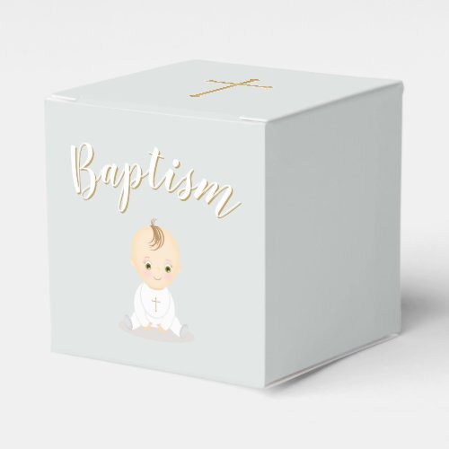 Baptism Baby Boy Favor Boxes