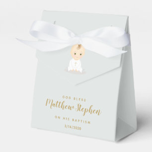 Baptism Baby Boy Favor Boxes