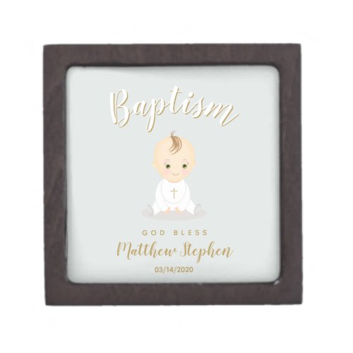 Baptism Baby Boy Jewelry Box