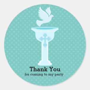 Baptism baby * choose background color classic round sticker