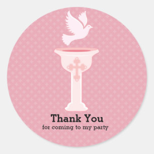 Baptism baby * choose background color classic round sticker