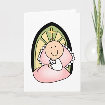 Baptism Baby Girl Card by new_baby at Zazzle