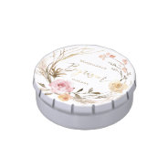 Baptism Beige Pink Flowers Baby Girl Candy Tin at Zazzle