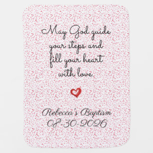 Baptism Blanket Gift w Name & Date, Baby Blanket