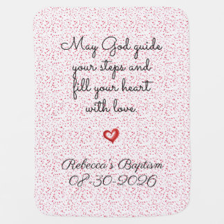 Baptism Blanket Gift w Name & Date, Baby Blanket