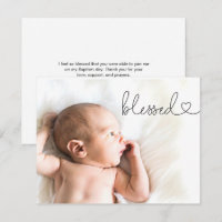 Baptism Blessed Heart Script Minimal Photo baby 