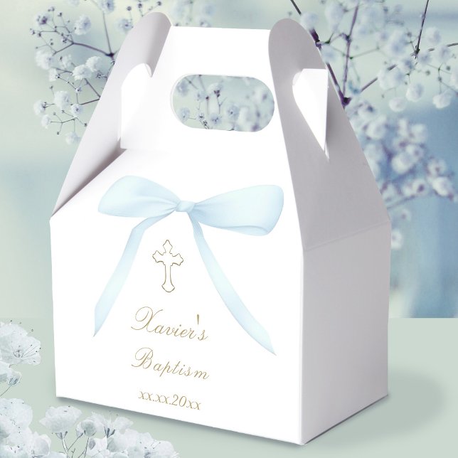 Baptism blue bow favor boxes (Creator Uploaded)