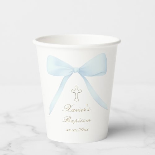 Baptism blue bow 