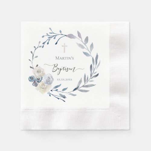 Baptism blue wreath  Paper 