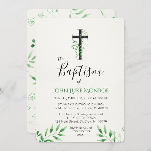 Baptism _ Botanical Invitation