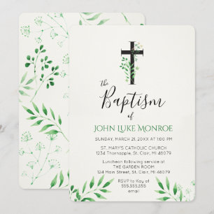 Baptism - Botanical Invitation