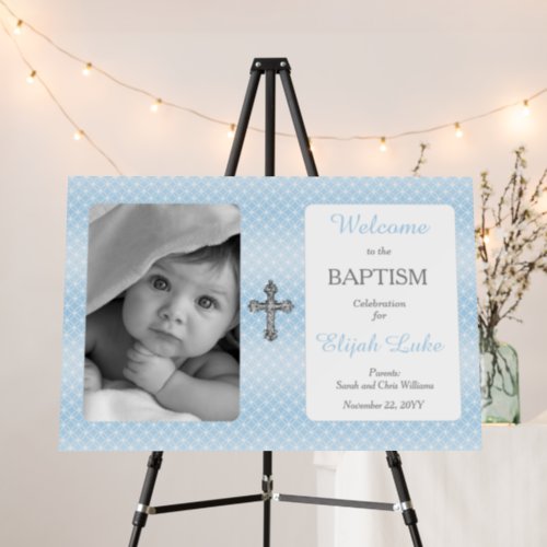 Baptism  Boy Eternity Rings Crosses Photo Foam Board