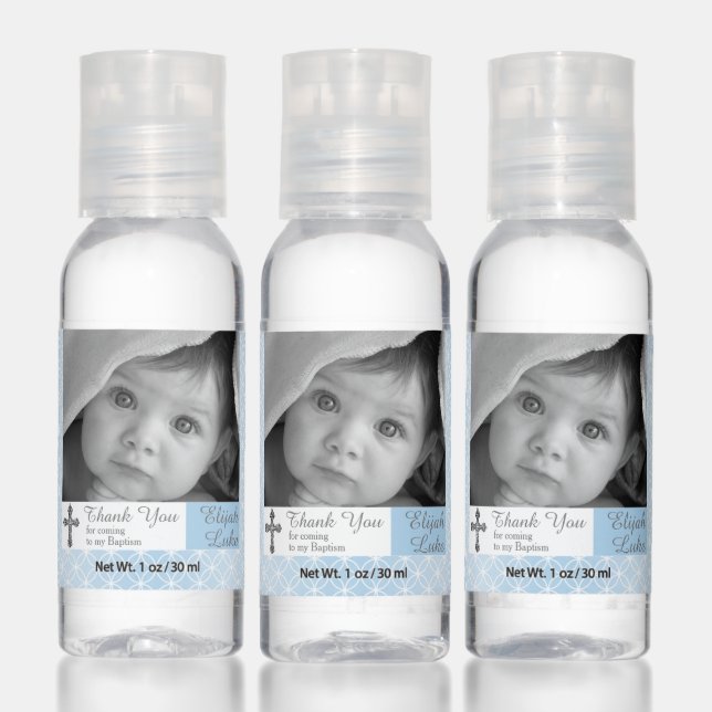 Baptism | Boy Eternity Rings Crosses Photo Hand Sanitizer (Set)