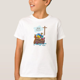 Baptism Boy Noah's Ark, Cute Animals Personalized T-Shirt