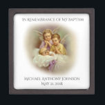Baptism  Boy or Girl Baby Praying Angels Gift Box<br><div class="desc">This is a lovely image of a boy or girl baby with two angels in prayer above.</div>