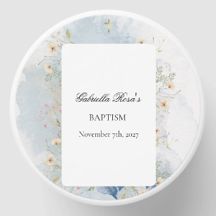 Baptism Candle Favor with flowers and cross Mini Candle Favors