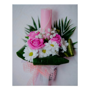 Baptism candle poster