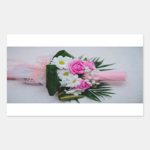 Baptism candle rectangular sticker