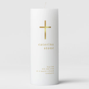 Baptism Candle with holy cross