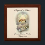 Baptism Catholic Religious Vintage Christening Gift Box<br><div class="desc">This is a beautiful traditional Catholic religious image representing the Holy Spirit and the pouring the Holy Water at Baptism. This beautiful baptismal box may be customized using the template provided.</div>