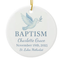Baptism Ceramic Ornament Keepsake