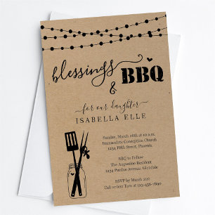 Baptism / Christening BBQ Party Invitation