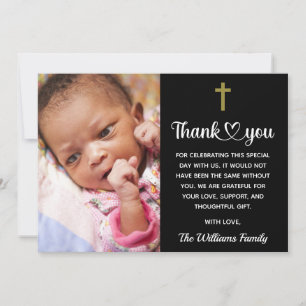 Baptism Christening Communion Christian Religious Thank You Card