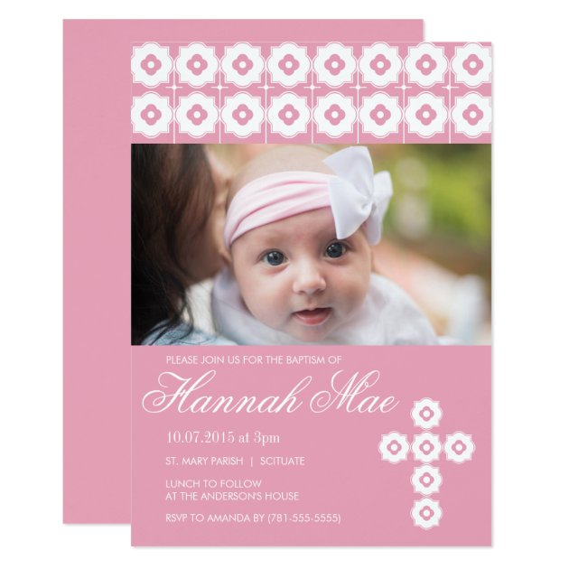 Baptism, Christening, Communion Invitation - Girl