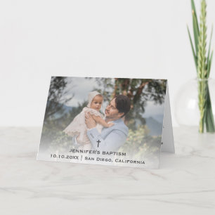 Baptism Christening Communion Religious Christian Letterpress Thank You Card