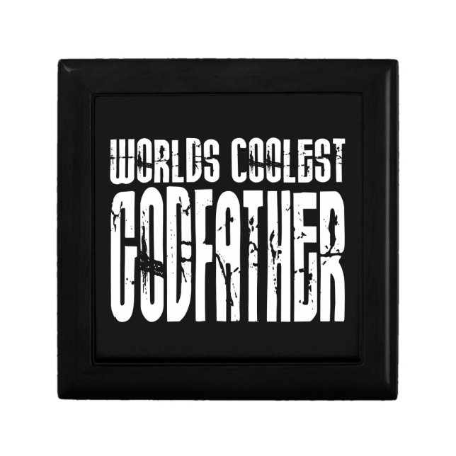 Baptism Christening Gifts Worlds Coolest Godfather Jewelry Box (Front)